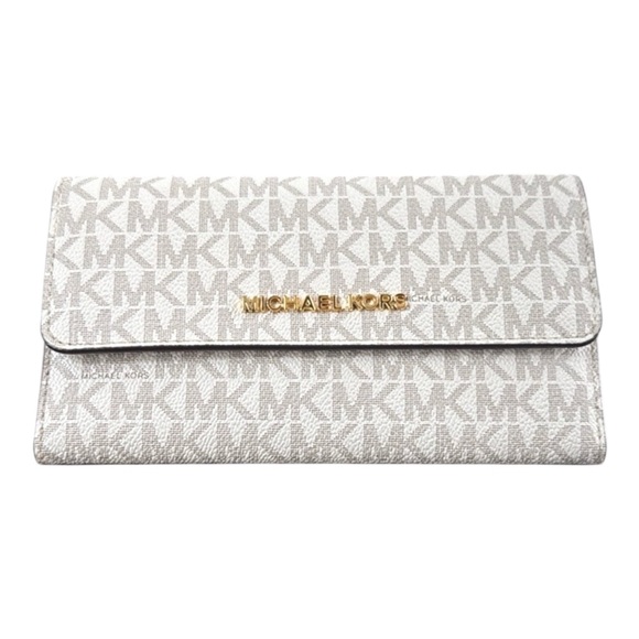 MICHAEL Michael Kors | Bags | Michael Kors Jet Set Large Logo Trifold ...